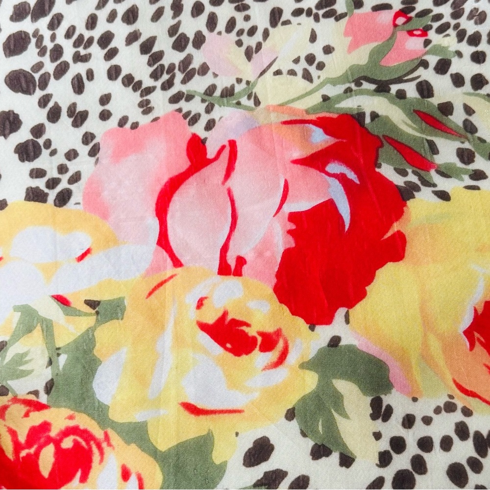 Johnny Was scarf/shawl/cover-up. Multi hued floral on leopard print. OS. NWOT. - Picture 7 of 12